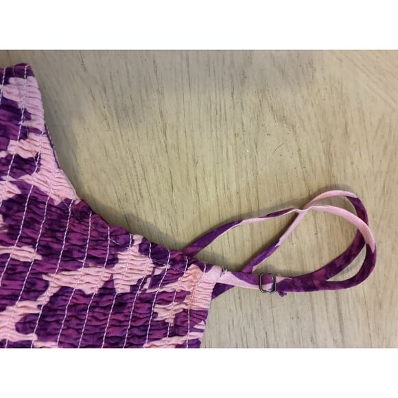 Jen's Pirate Booty Top M Boho Smocked Cami Peplum Floral Gypsy Festival Designer - Picture 11 of 14